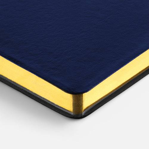 Ежедневник Nebraska Flex, недатированный, синий с золотистым фото 5