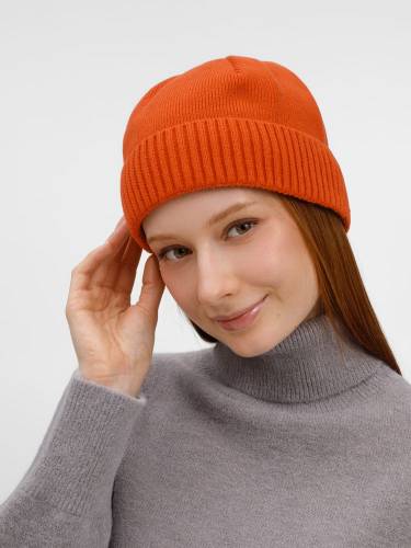 Шапка ComFleece, темно-оранжевая (кирпичная) фото 6