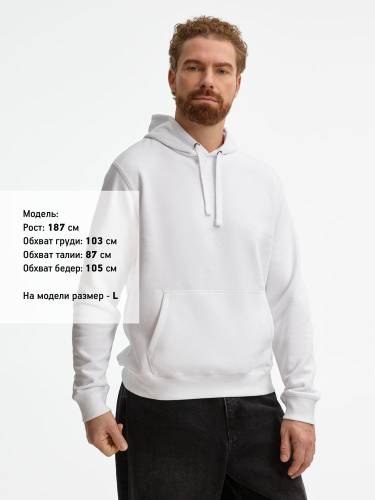 Толстовка унисекс Spencer, белая фото 8