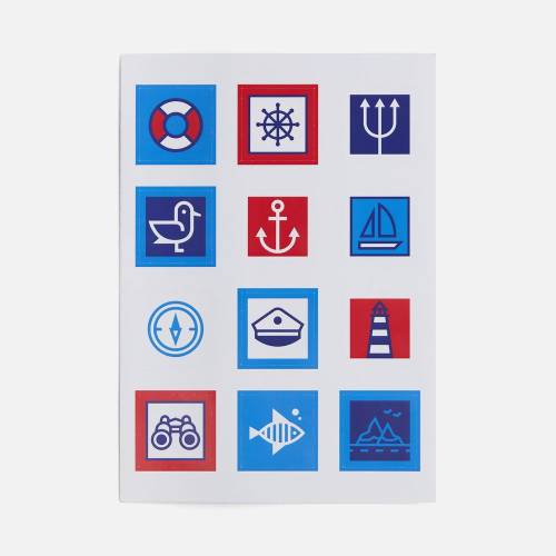 Стикерпак бумажный Industry, море фото 2