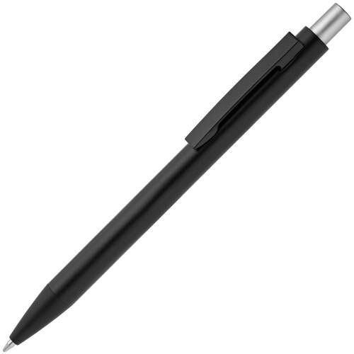 Ручка шариковая Chromatic, черная с серебристым фото 2