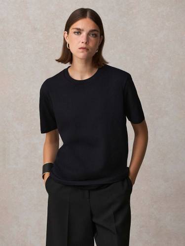 Футболка унисекс Lyam, темно-синяя фото 5