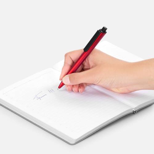 Ручка шариковая Informa, металлик, красная фото 5