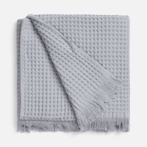 Плед вафельный Elenglect, светло-серый фото 3