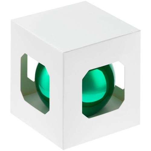 Елочный шар Finery Gloss, 8 см, глянцевый зеленый фото 3