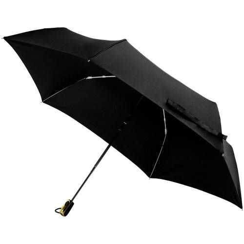 Зонт складной Nicety, черный фото 2