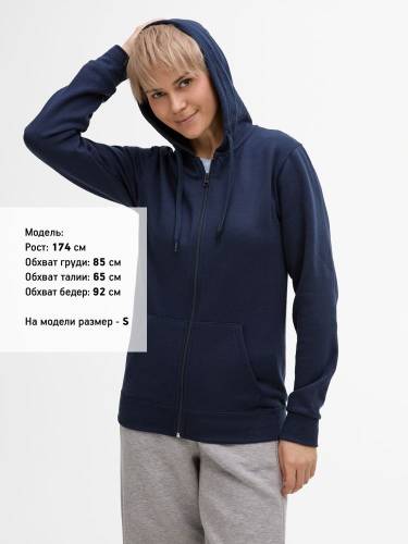 Толстовка унисекс Stone, темно-синяя фото 10