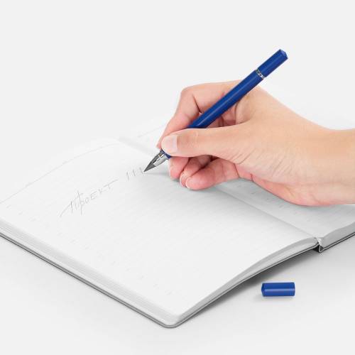 Ручка шариковая и вечный карандаш Diptych, синяя фото 5