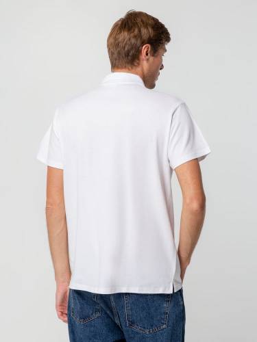 Рубашка поло мужская Spring 210, белая фото 7