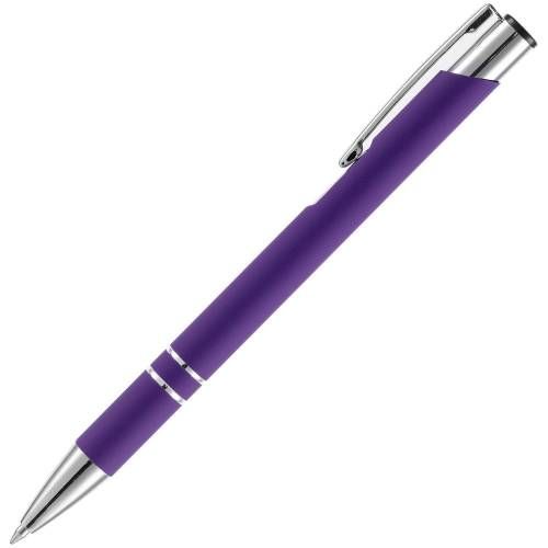 Ручка шариковая Keskus Soft Touch, фиолетовая фото 3