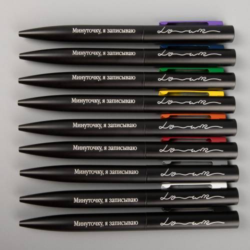 Ручка шариковая Inkolor, черная с темно-синим фото 7