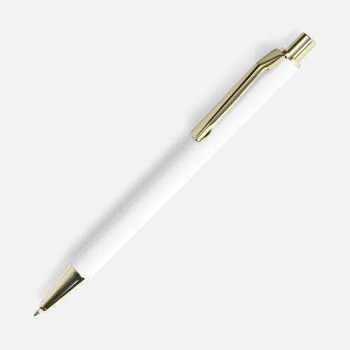 Ручка шариковая Lobby Soft Touch Gold, белая Ручка шариковая Lobby Soft Touch Gold, белая