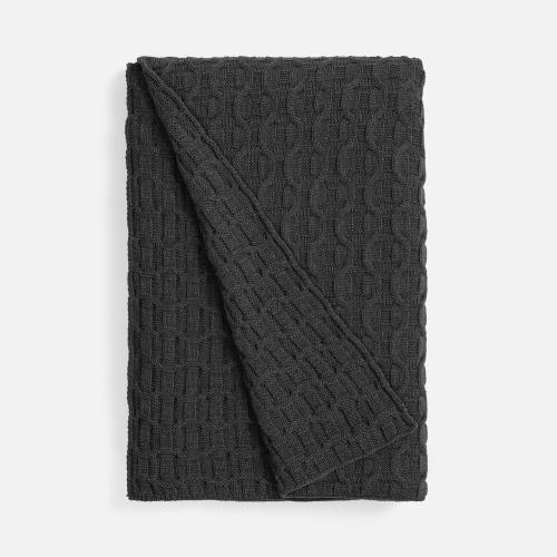 Плед Braidera, темно-серый меланж (асфальт) фото 2