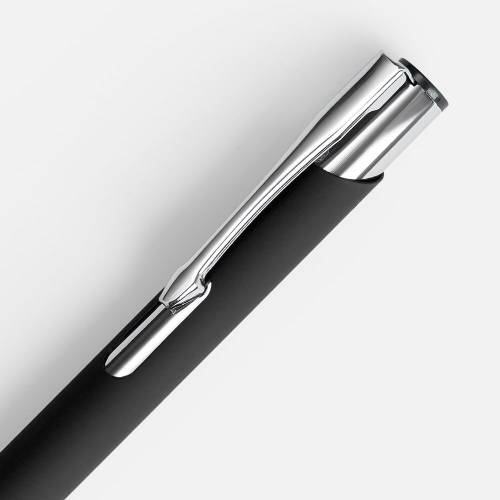 Ручка шариковая Keskus Soft Touch, черная фото 5