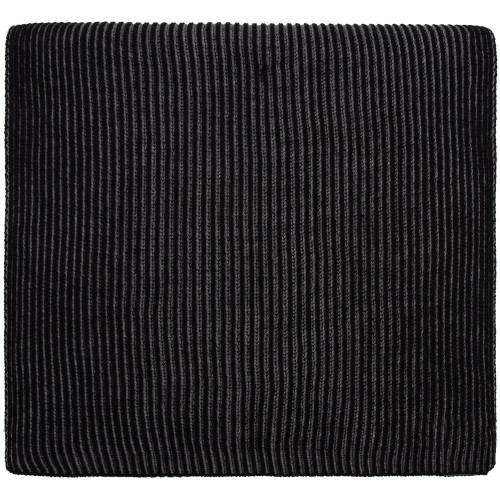 Шарф Nobilis, черный с серым меланжем фото 2