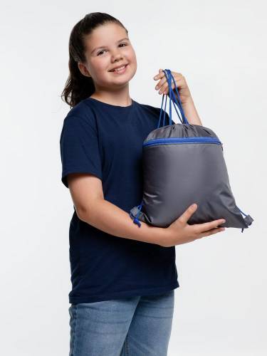 Детский рюкзак Novice, серый с синим фото 7