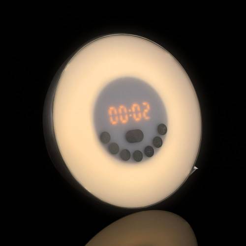 Лампа-колонка со световым будильником dreamTime, ver.2, черная фото 15